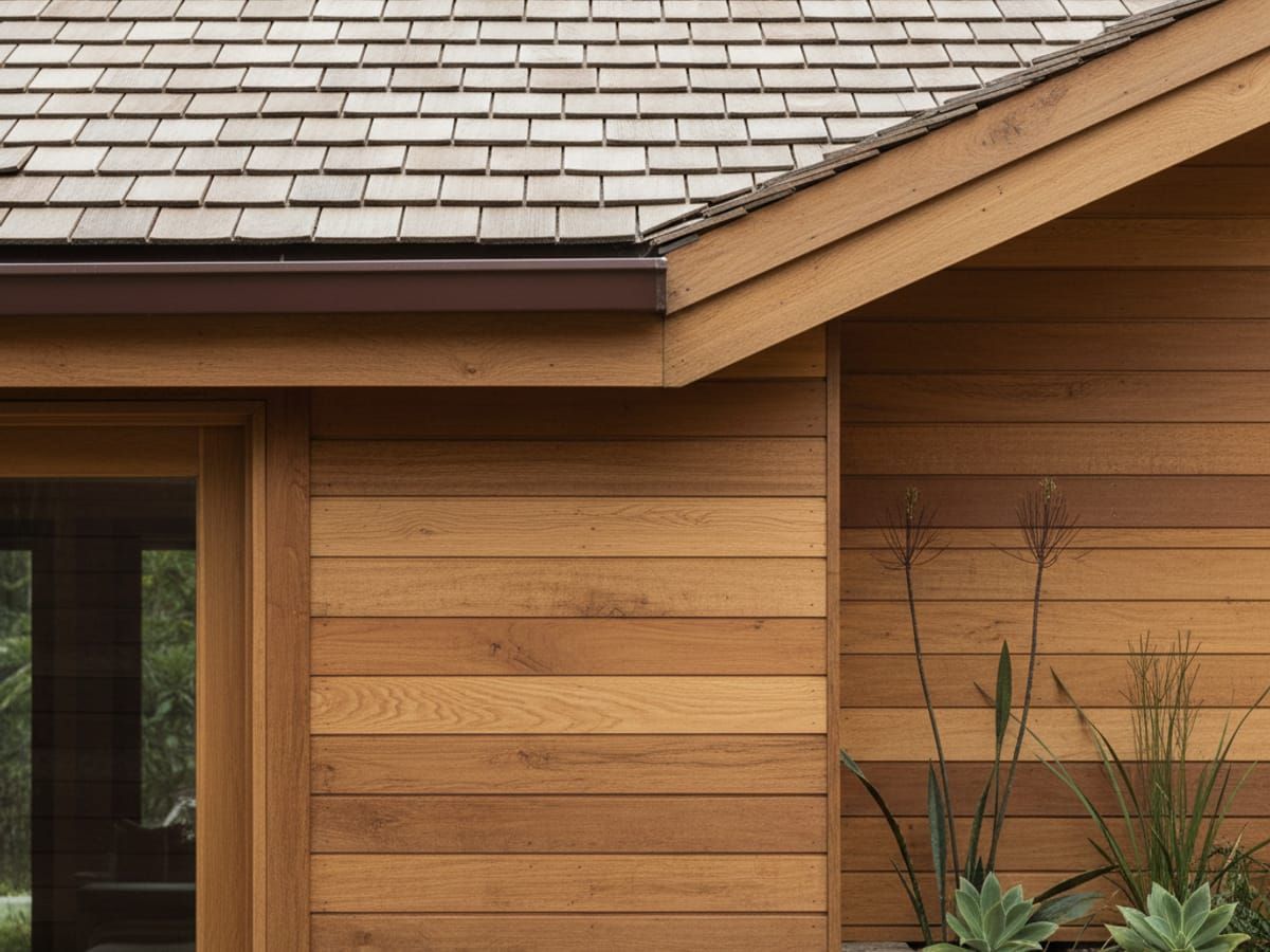 Home addition exterior detail showing matched materials